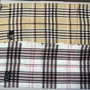Cashmere Women's Winter Scarf Plaid Style Design Set of 2 Italy New without tags